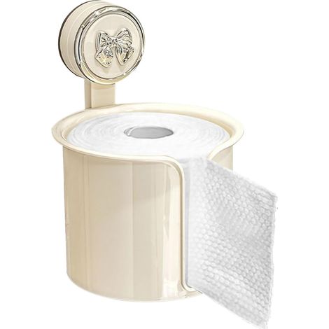 Porte-Rouleau de Papier Toilette Range-Boîte de Lingettes pour Cuisine sans Perçage Distributeur de Rouleau Transparent pour Hôtel Salle de Bain Balcon Cuisine Toilettes (1/5)