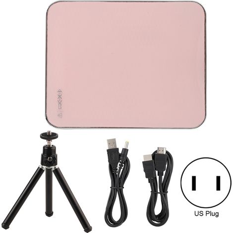 Projecteur Portable 4K Mini avec HDMI, Sans Fil et Filaire, Alimentation 100-240V, Prise US, Rose (1/5)