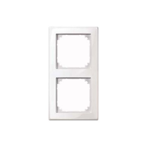 MERTEN 478219 CADRE M-SMART, 2 PRISES BLANC BRILLANT LOT DE 10