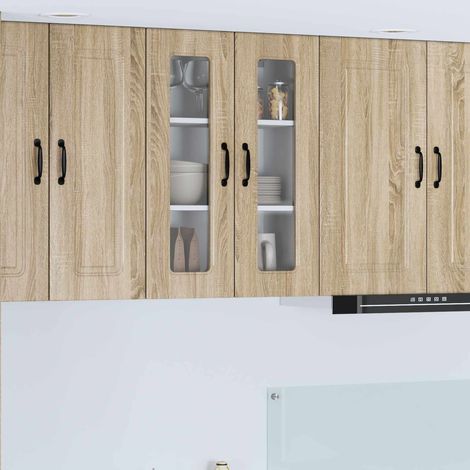 Armoire de cuisine-Meuble de cuisine-Armoire de rangement Kalmar Chêne Sonoma 60 x 31 x 80 cm 254052 (1/5)