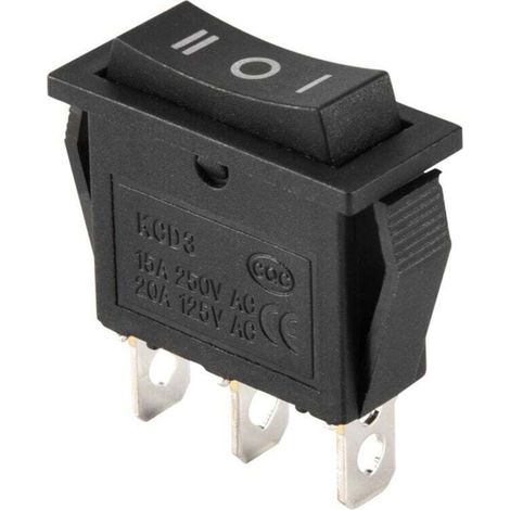 Interrupteur à Bascule SPDT 3 Broches ON-OFF-ON AC 250V 20A Position Marche Arrêt (1/4)