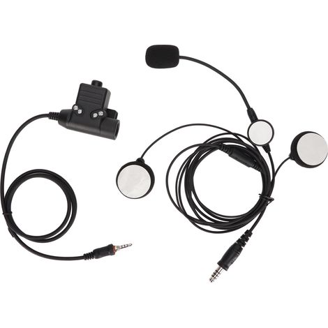 Casque audio stéréo 7.1mm pour moto avec PTT U94 compatible Yaesu VX‑6R VX‑7R (1/5)
