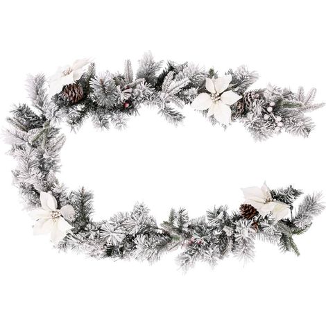 Guirnalda Flocked Nature 2m blanca - Feeric lights & christmas