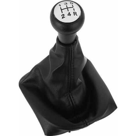 Manual gear shift knob – Compatible with Peugeot 207 307 – Plastic material with PU leather – Easy installation and dustproof (1/5)