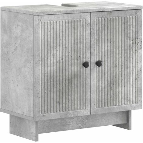 Mueble de lavabo para baño EDE Gris Hormigón vidaXL (1/5)