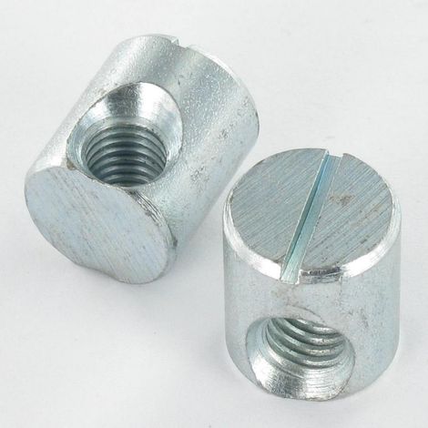 Vis Express – Plot fendu 15X17 M8 décentré – Acier zingué pour fixation robuste – 1 pièce – Pour applications en milieu humide