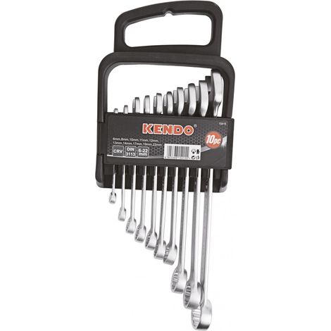 SERIE CHIAVI COMBINATE CON SUPPORTO KENDO 10 PEZZI Contenuto 6-19 mm