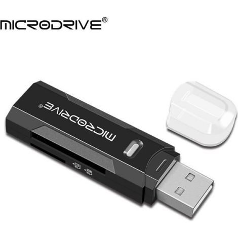 Lecteur De Cartes - USB 2.0 - Compatible Micro SD Et TF - Plug And Play - LED Indicateur - 1 Pièce (1/4)