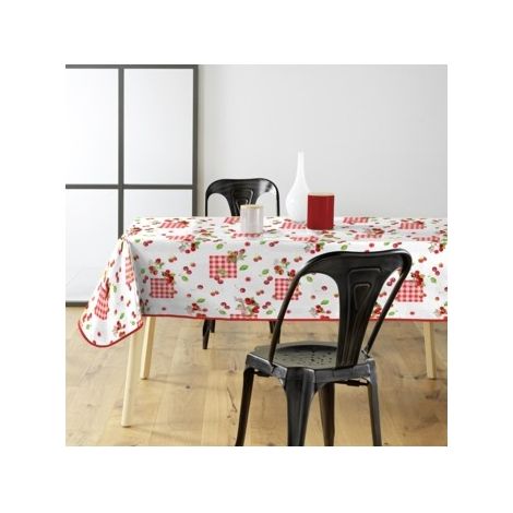 Nappe avec motif fruité CERISE, 140 x 240 cm, en plastique (1/3)