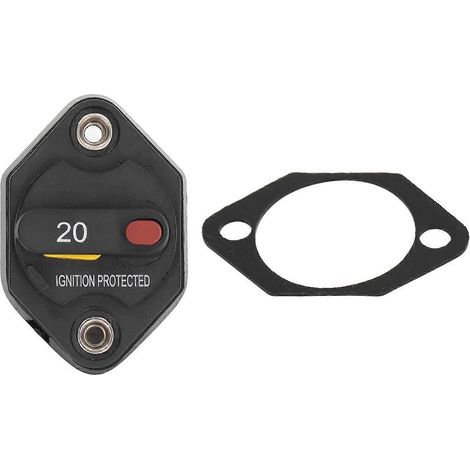 Disjoncteur étanche avec protection contre les surintensités, à réarmement manuel, 32 V, pour camping-cars, 20 A