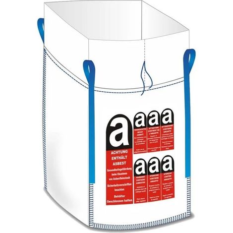 BIG BAG für Asbest mit Schürze Tragkraft 1000 kg, 90 x 90 x 110 cm (1/5)