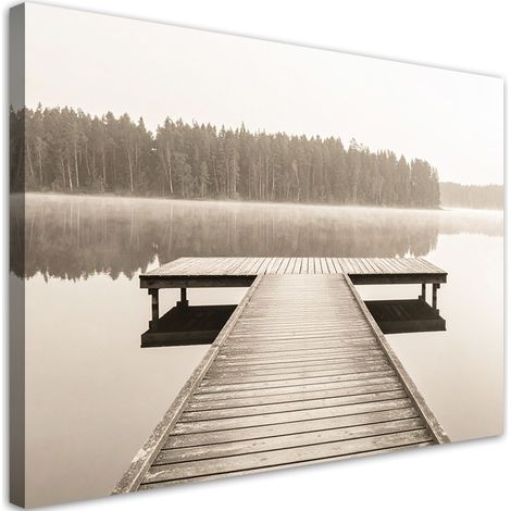 Wandbild Pier See Landschaft Natur 60x40 cm