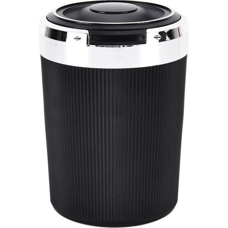 Cendrier de voiture LED avec couvercle 3W portable pour voiture, maison ou bureau, argent (1/5)