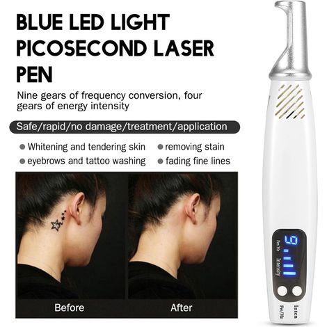 Stylo laser picoseconde Blu-ray pour l'élimination des cicatrices et des tatouages, dilution de la mélanine et atténuation des taches de rousseur (UE) (1/5)