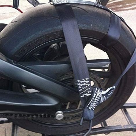 Sangles de Transport sécurisées Sangle d'arrimage Roue arrière Bande Solide en Polyester (1/5)