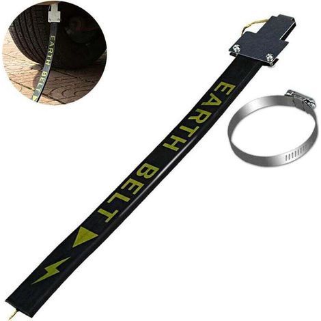 pair Bande de ceinture électrostatique flexible antistatique pour voiture - Pour voyage sur la route - Évite les fils de terre antistatiques - Électrique statique de véhicule avec fil de cuivre unique (1/4)