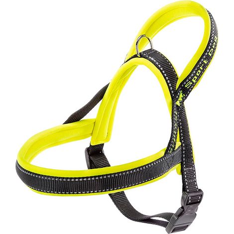 Ferplast SPORT DOG P Pettorina per cani con imbottitura soft. Varie misure e colori fluo.. Variante SMALL - Misure: A: 48 cm B: 58-71 cm - Giallo
