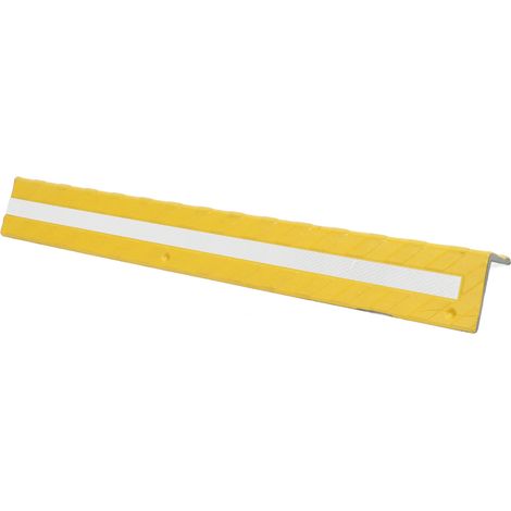 Protection d'angle de mur de garage 80 cm de long, protecteur de bord réfléchissant en caoutchouc résistant à la compression, jaune (1/5)