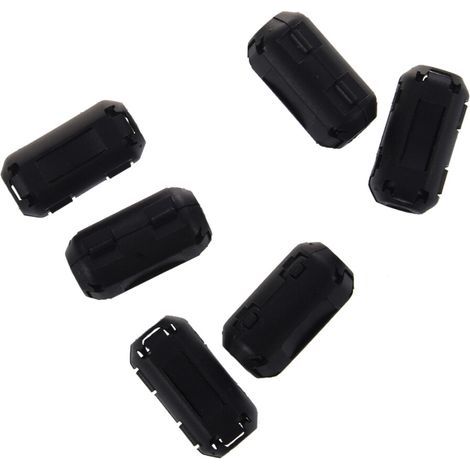 Convient aux filtres à noyau de ferrite noir EMI/RFI à 6 canaux, compatible avec les câbles de 5 mm de diamètre. (1/4)