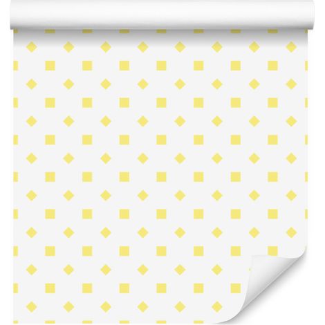Papier peint à pois blancs et crème, formes douces pour salon et chambre 50x1000 cm (1/5)