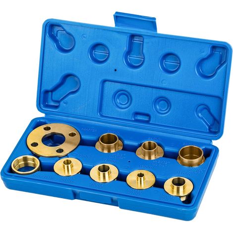 10 pièces Kit de Guides de Routeur de Modèle en Laiton avec Adaptateur D'écrou de Blocage Kit de Bague de Guidage D'accessoire de Routeur
