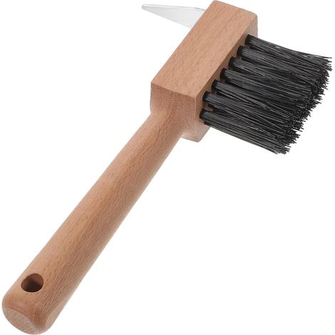 Brosse Cheval pour Sabot de Cheval Outil de Réparation Manche en Bois et Acier Inoxydable Prise en Main Confortable (1/5)