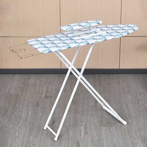Bügelbrett, Mini-Bügelbrett, 42 Zoll, mit wärmeisolierendem Bezug, rutschfesten Füßen, höhenverstellbar, 107×78×30cm. (1/5)