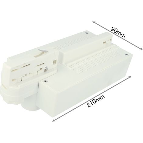 Testa Alimentazione Con Box Led Driver Colore Bianco Per Faro Led Binario Trifase per CB40103 (1/3)