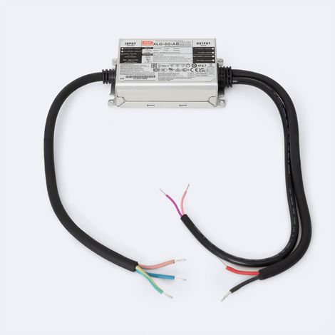 Driver MEAN WELL Dimmable 1-10V IP67 100-240V Sortie 22-54V DC 1000-2100mA 50W XLG-50-H-AB 50 W