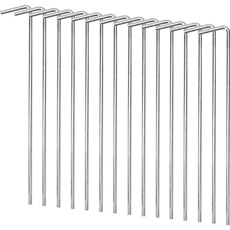 Lot de 15 Sardines de Fixation, Piquets de Tente, Sardines Camping, Sol en Alliage d'aluminium extrêmement Stables pour Le Camping et l'extérieur Pique-Nique Randonnée Pêche (Argent 1) (1/5)