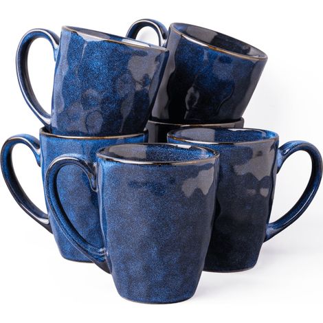 Uminami Blaues Tassenset für 6 Personen, modern, spülmaschinenfest, komplett (1/5)