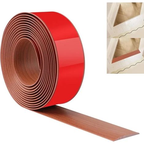 Bande de Transition de Sol JUNART 400cm×5cm, bande PVC autocollante pour séparation de porte, joindre espaces entr - Noyer 400cm×5cm (1/5)