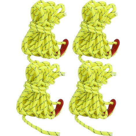4 pièces corde de tension réfléchissante anti-vent 4mm pour camping extérieur, accessoires de tente et bâche (1/5)