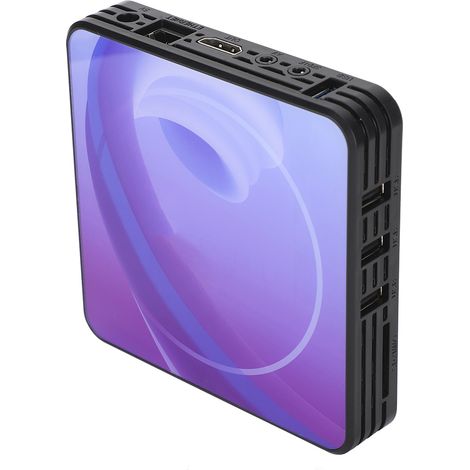 Boîtier TV Internet H10 avec impression couleur, qualité d'image 6K stable, compatible avec Allwinner H6 100-240V4+32, prise UE. (1/5)