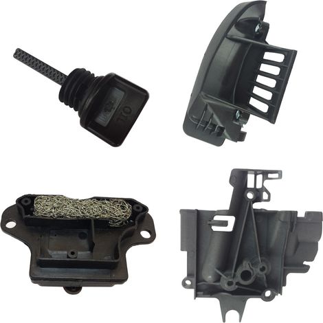Adatto al kit motore Honda GX35 UMK435, include protezione del collettore di aspirazione, coperchio del monitor del livello dell'olio, deflettore e separatore di nebbia d'olio. (1/5)