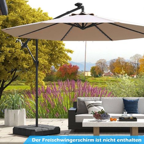 Befullbarer schirmstander 45 l60 kg hdpe passend fur 38 48 mm stangen