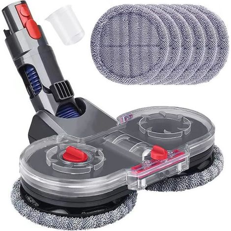 Tête de Vadrouille Electrique pour Dyson V11 V10 V15 V8 V7 Aspirateur Tête de Balai avec Réservoir et 6 Vadrouilles Lavables (1/4)