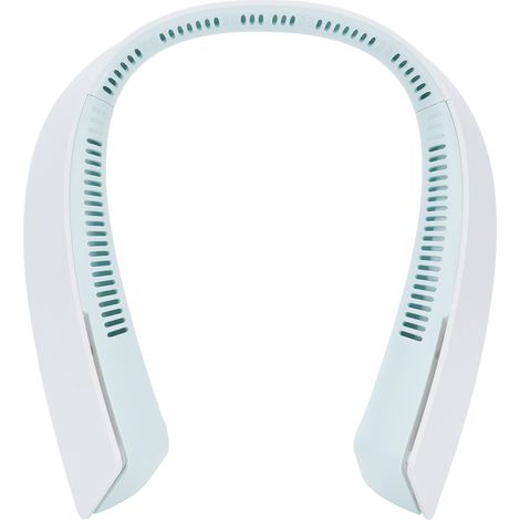 Ventilateur de cou sans pales rechargeable USB grande capacité portable pour voyage sport extérieur vert (1/5)