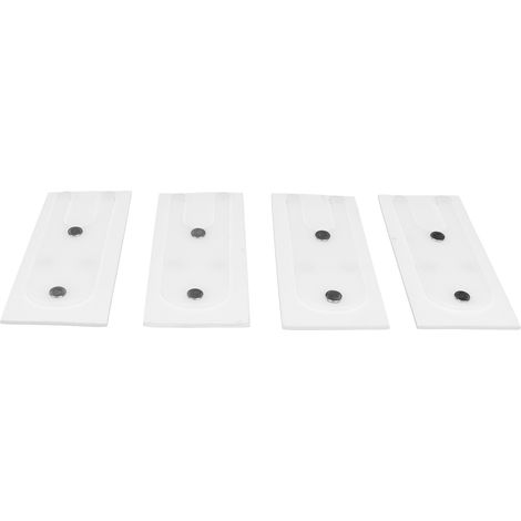 Lot de 4 protections brise-vent autocollantes en alliage d'aluminium pour vitres coulissantes et pare-poussière (1/5)