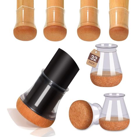 (Convient aux pieds de 14 à 18 mm) 32 protections de sol pour petits pieds de chaise - Meubles (1/5)