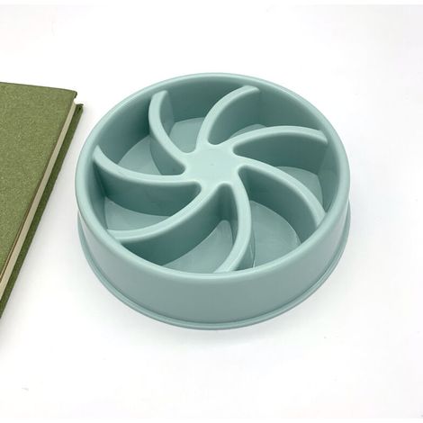 Gamelle antidérapante anti-étouffement slow food pour animaux de compagnie(bleu) (1/5)