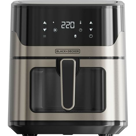 Black and Decker BXAF6500E Friggitrice ad aria 6,5 L 1600 W 8 Programmi Display Touch colore Nero Grigio (1/5)