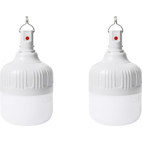 SABIR Lampe de camping, lot de 2 lanternes de camping avec 5000 lumens 5 modes d'éclairage, lampes rechargeables LED 60 W à intensité variable alimentées par piles, ampoule portable pour camping d'u (1/5)