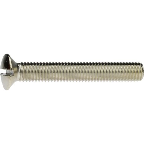Reidl DIN 964 Linsensenkschraube mit Schlitz M 6 x 70, Messing vernickelt (1/4)
