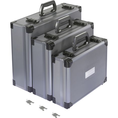 TOOLCRAFT TO-10308366 Universal Werkzeug-Pilotenkoffer unbestückt 3teilig (L x B x H) 44.5 x 36 x 1