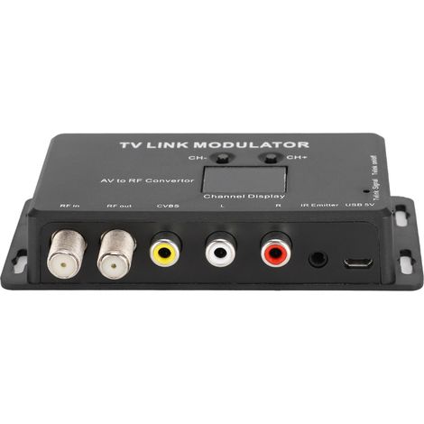 TM70 Modulateur UHF TV LINK Convertisseur AV vers RF Extendeur IR avec affichage des canaux