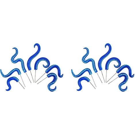 14 Stück Seemonster-Oktopus-Tentakel-Pflanzenstäbe, Gartenstäbe zur Pflanzendekoration, Oktopus-Tentakel-Stäbe B