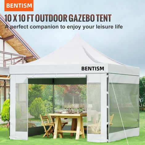 Tonnelle Imperméable 3x3 m Tente Pop-up Jardin avec Parois Latérales Pavillon Terrasse Extérieure Abri Pliable Soleil Pluie Neige R… (1/5)