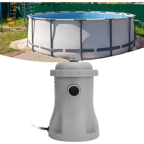 Bomba de filtro de cartucho de 330 galones para piscinas elevadas, sistema de filtración de plástico ABS, elementos filtrantes reemplazables, fácil manejo, enchufe europeo de 220 V. (1/5)