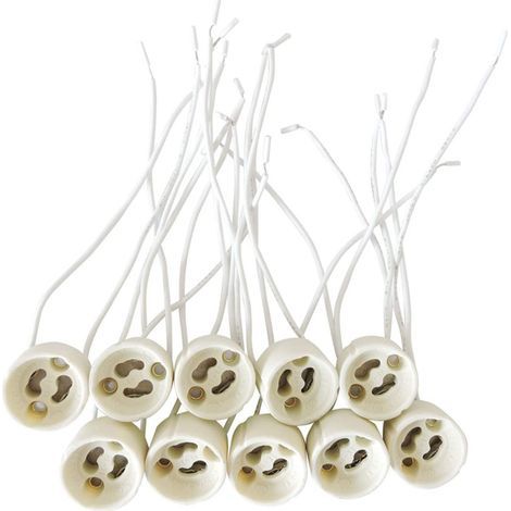 GU10 lampholder ceramic high quality wire connector 20pcs 15cm Silicone (1/5)